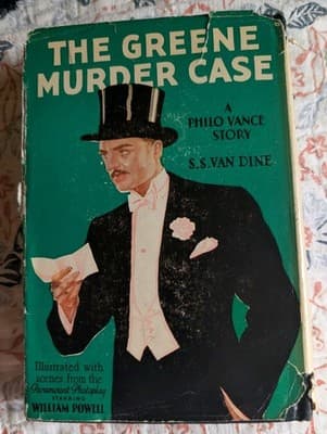 The Greene Murder Case S.S. Van Dine 1928 RARE Dust Jacket Philo Vance - Thumbnail 2
