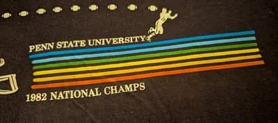 Vintage Velva Sheen 1982 Penn State Nittany Lions National Champions Size Large - Thumbnail 2