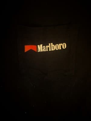 Vtg 90s Marlboro Wild West Cowboy Pocket T Shirt Single Stitch XL Made in USA - Thumbnail 2