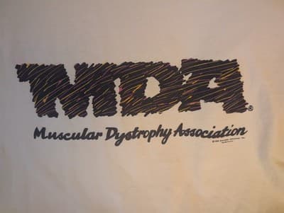 Vintage 1995 MDA T Shirt XL Single Stitch Fruit of the Loom Best White 90s Promo - Thumbnail 2
