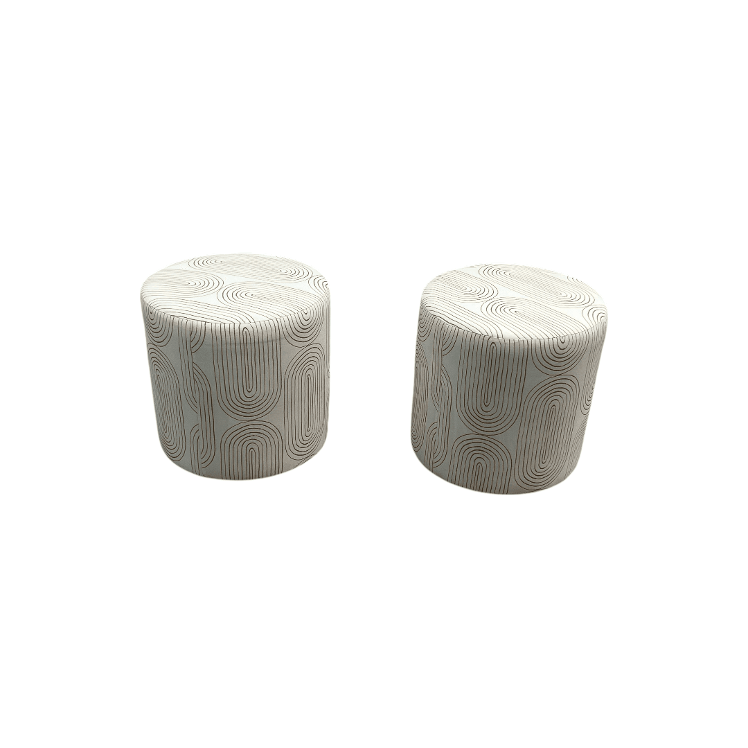 Skyline Furniture Round Thalia Ottoman Set of 2 - Thumbnail 2