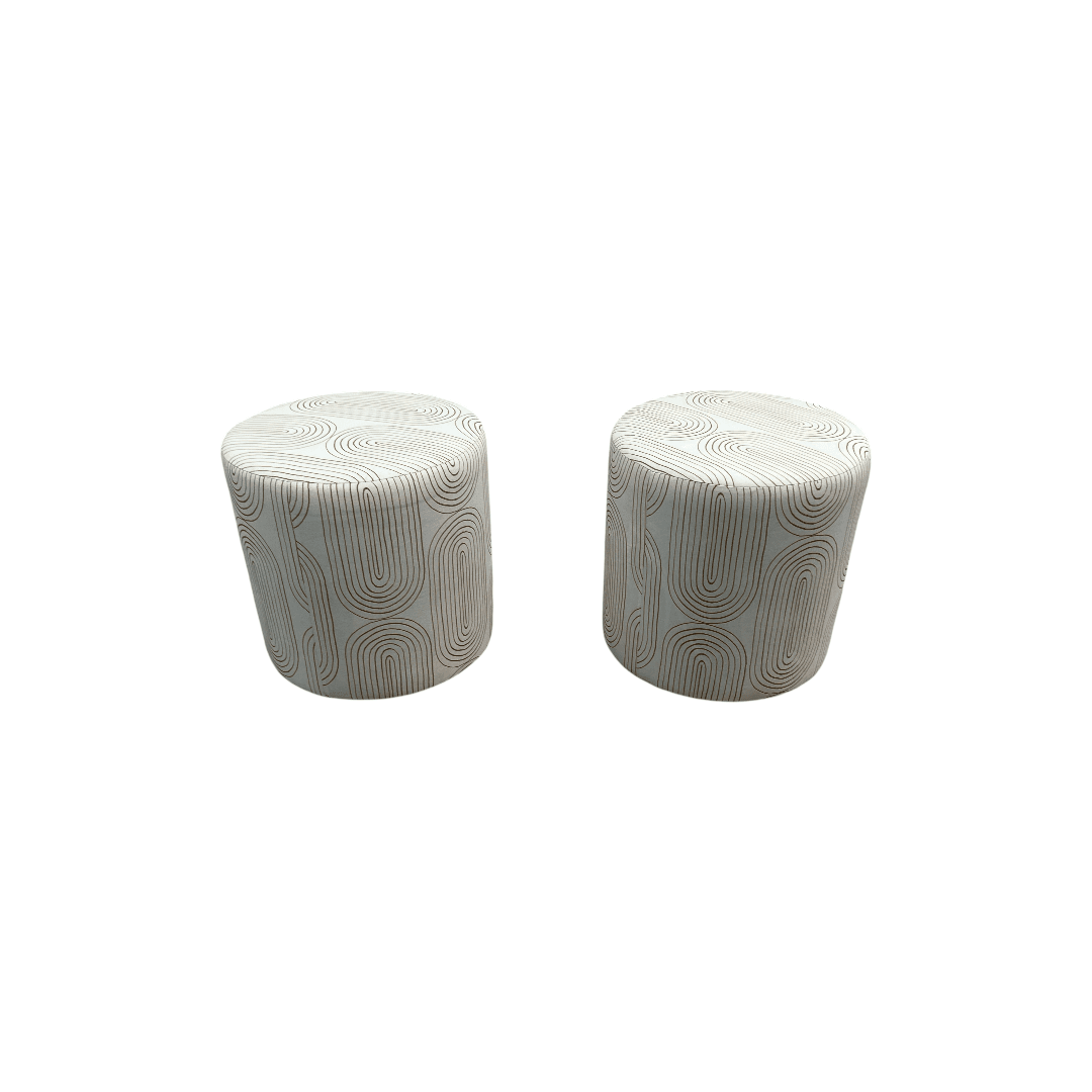 Skyline Furniture Round Thalia Ottoman Set of 2 - Thumbnail 4