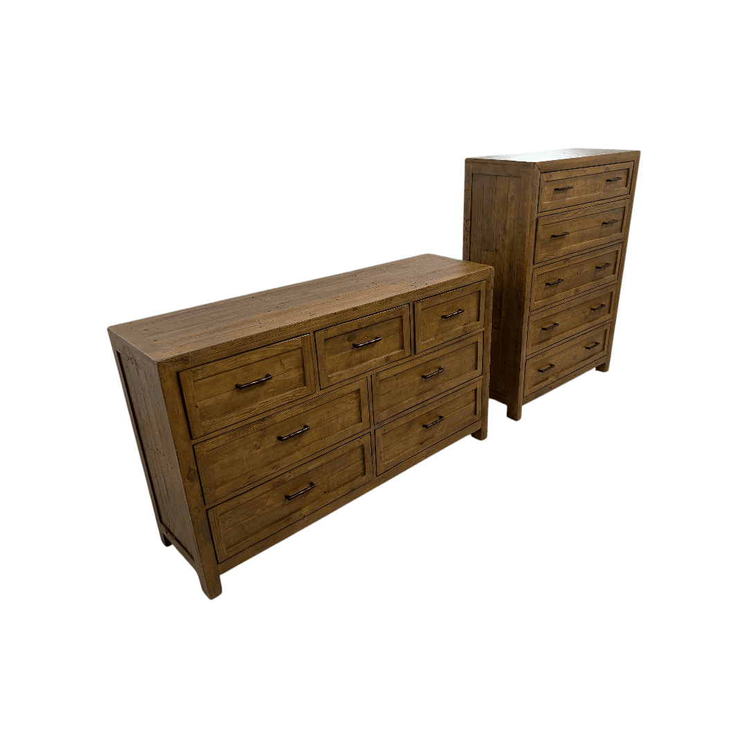 Three Posts Craigsville Solid Wood Drawer Dresser Set - Thumbnail 4