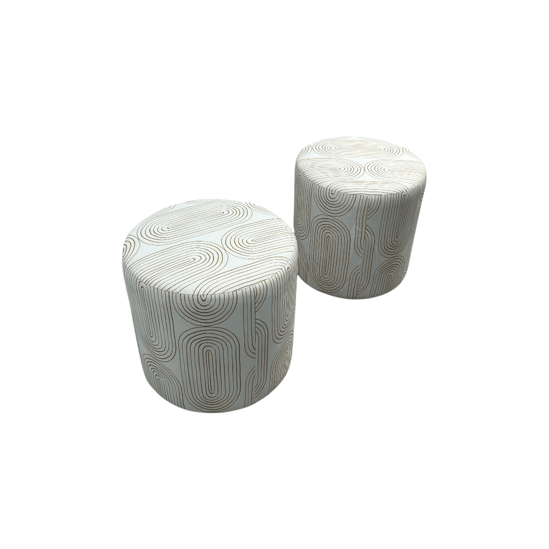 Skyline Furniture Round Thalia Ottoman Set of 2 - Thumbnail 8