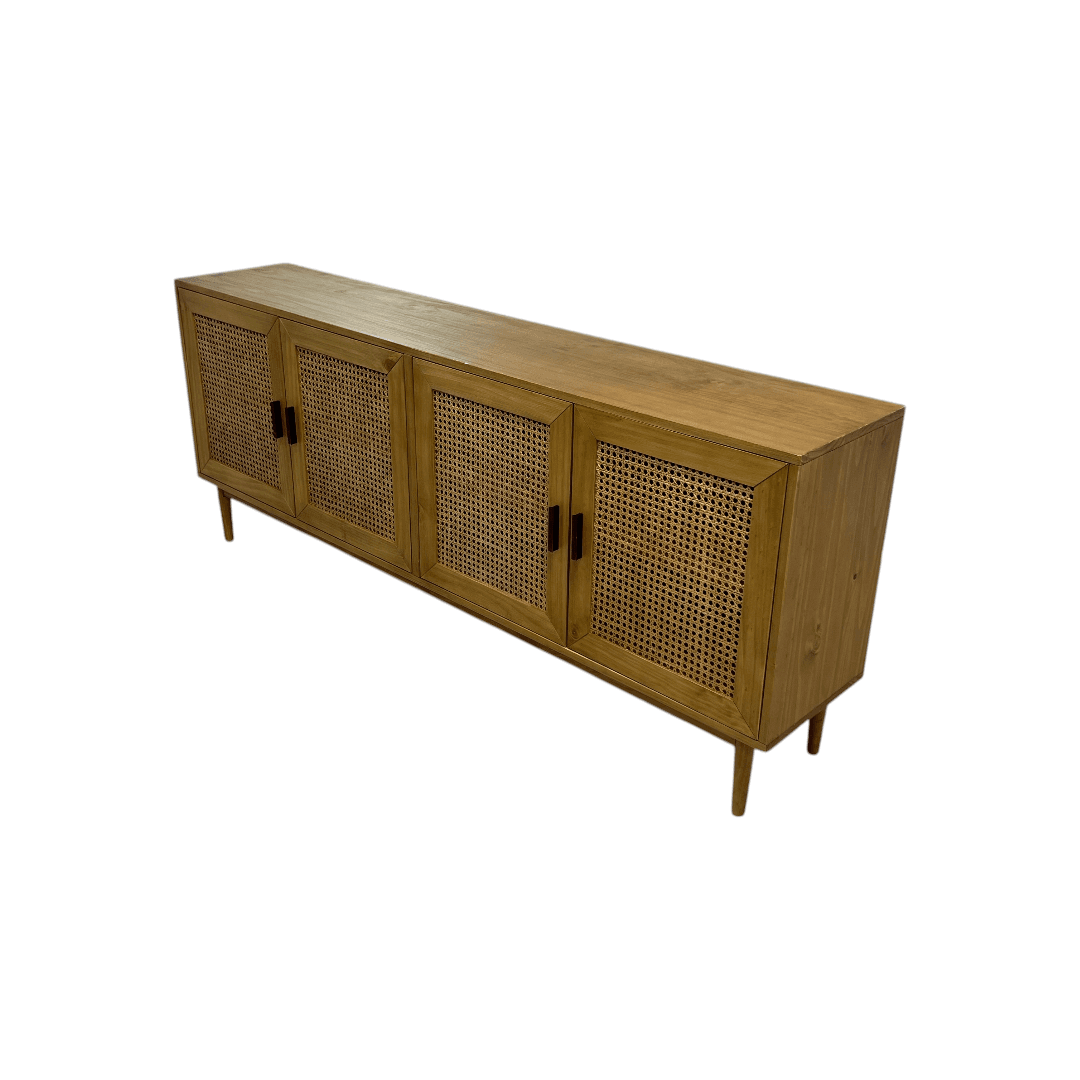 Classic Home Solid Wood 4 - Door Sideboard - Thumbnail 7
