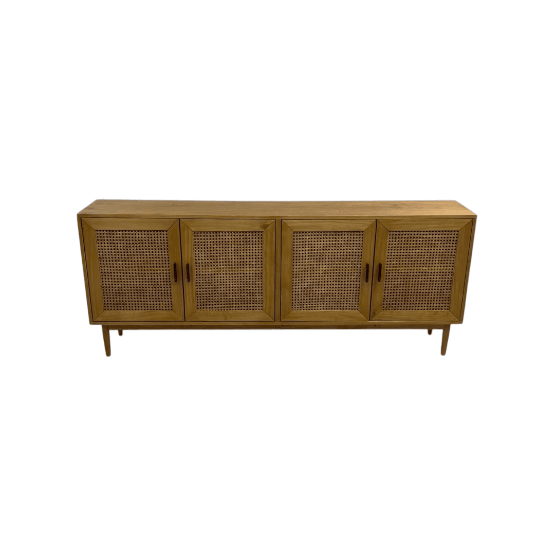 Classic Home Solid Wood 4 - Door Sideboard - Thumbnail 5