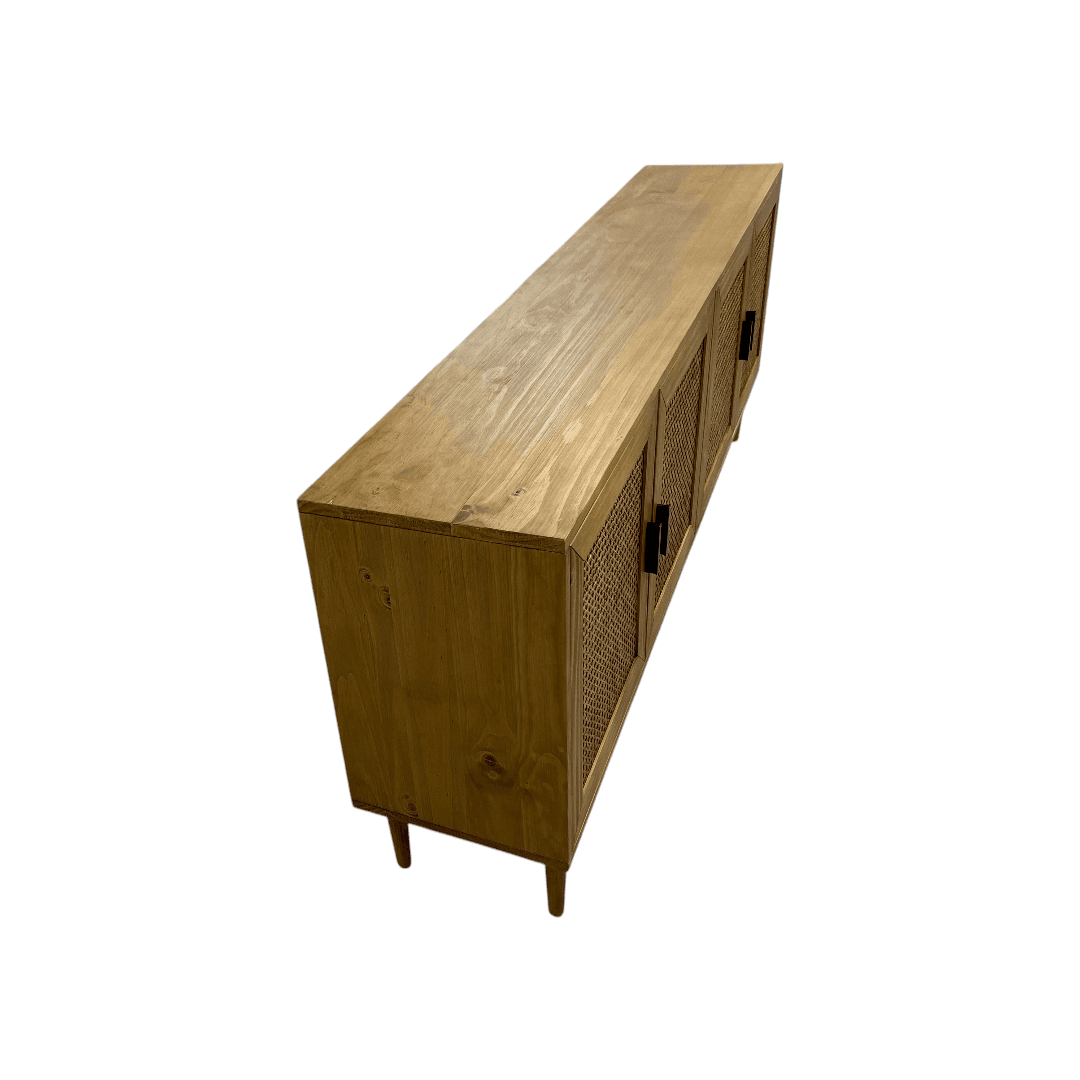 Classic Home Solid Wood 4 - Door Sideboard - Thumbnail 9