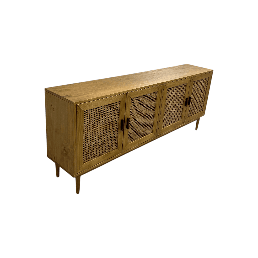 Classic Home Solid Wood 4 - Door Sideboard - Thumbnail 6