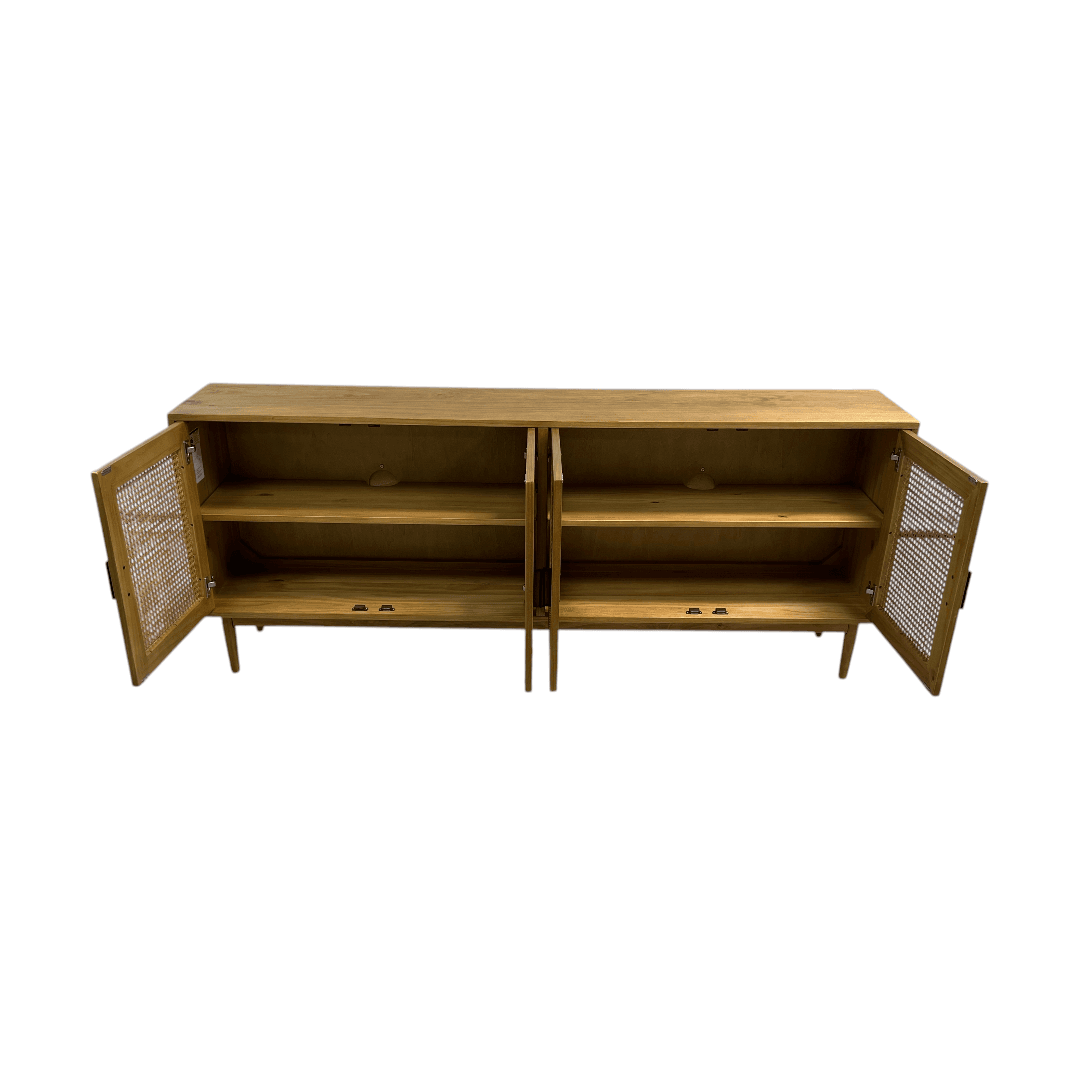 Classic Home Solid Wood 4 - Door Sideboard - Thumbnail 12