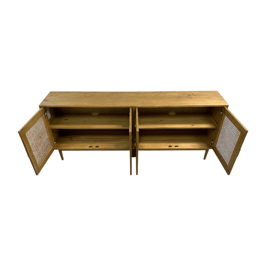 Classic Home Solid Wood 4 - Door Sideboard - Thumbnail 13