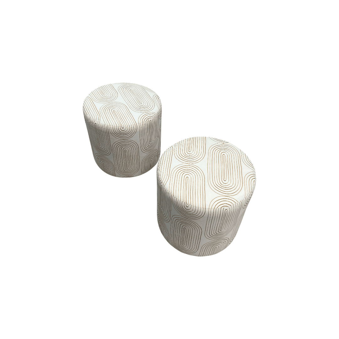 Skyline Furniture Round Thalia Ottoman Set of 2 - Thumbnail 6