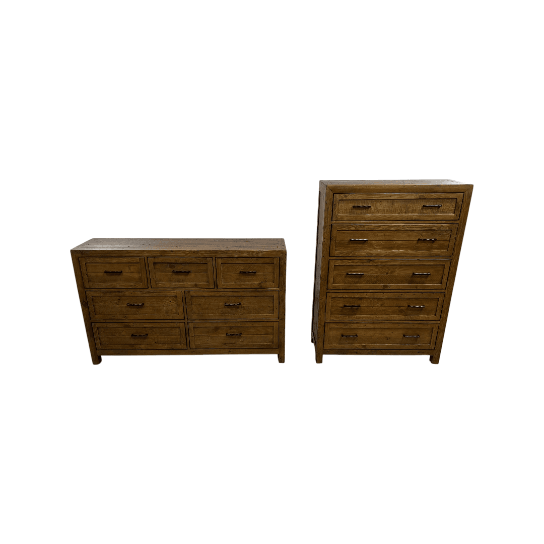 Three Posts Craigsville Solid Wood Drawer Dresser Set - Thumbnail 3