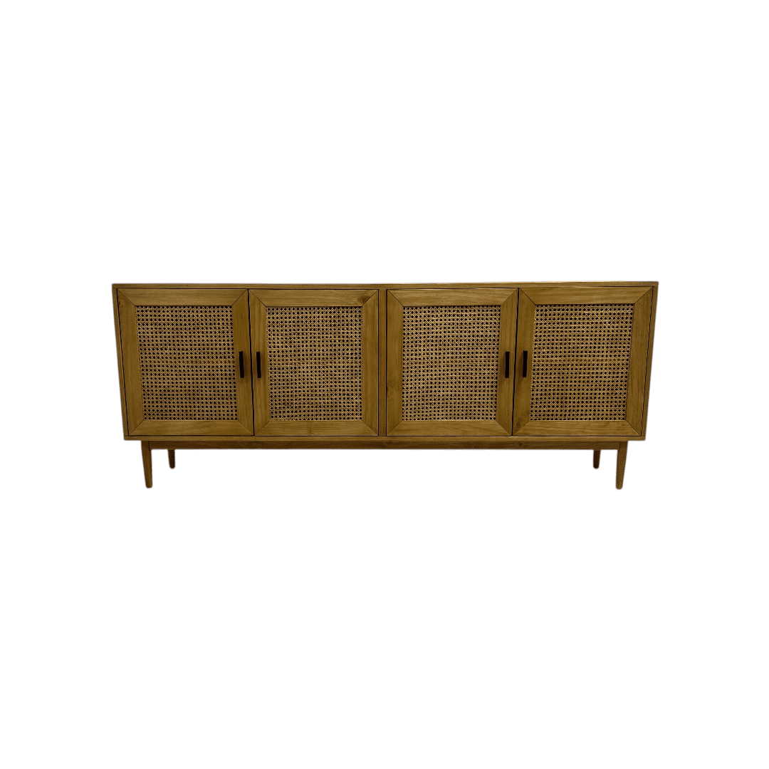 Classic Home Solid Wood 4 - Door Sideboard - Thumbnail 2