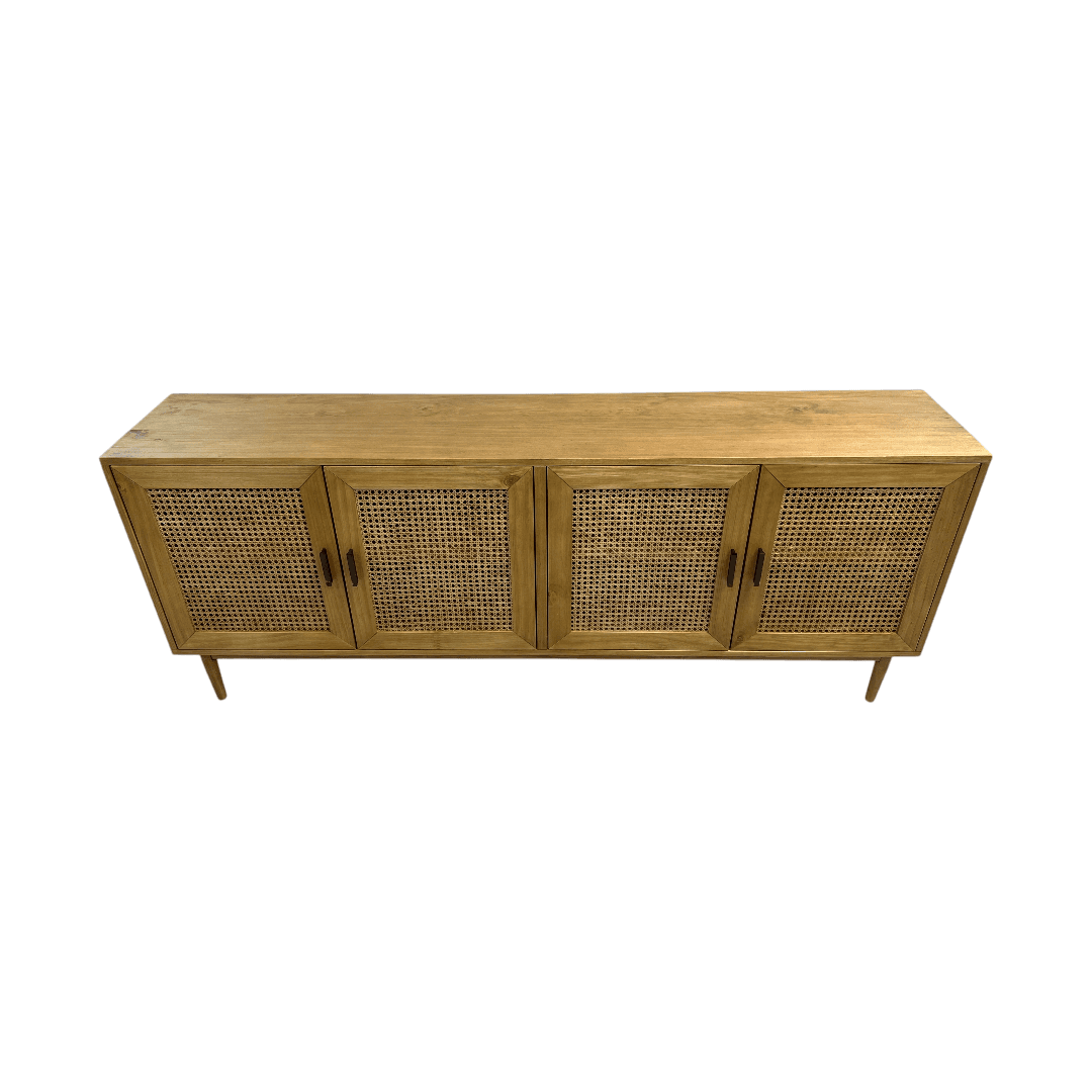 Classic Home Solid Wood 4 - Door Sideboard - Thumbnail 4