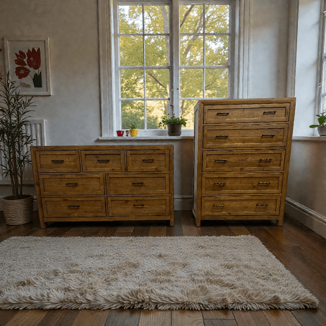 Three Posts Craigsville Solid Wood Drawer Dresser Set - Image 1