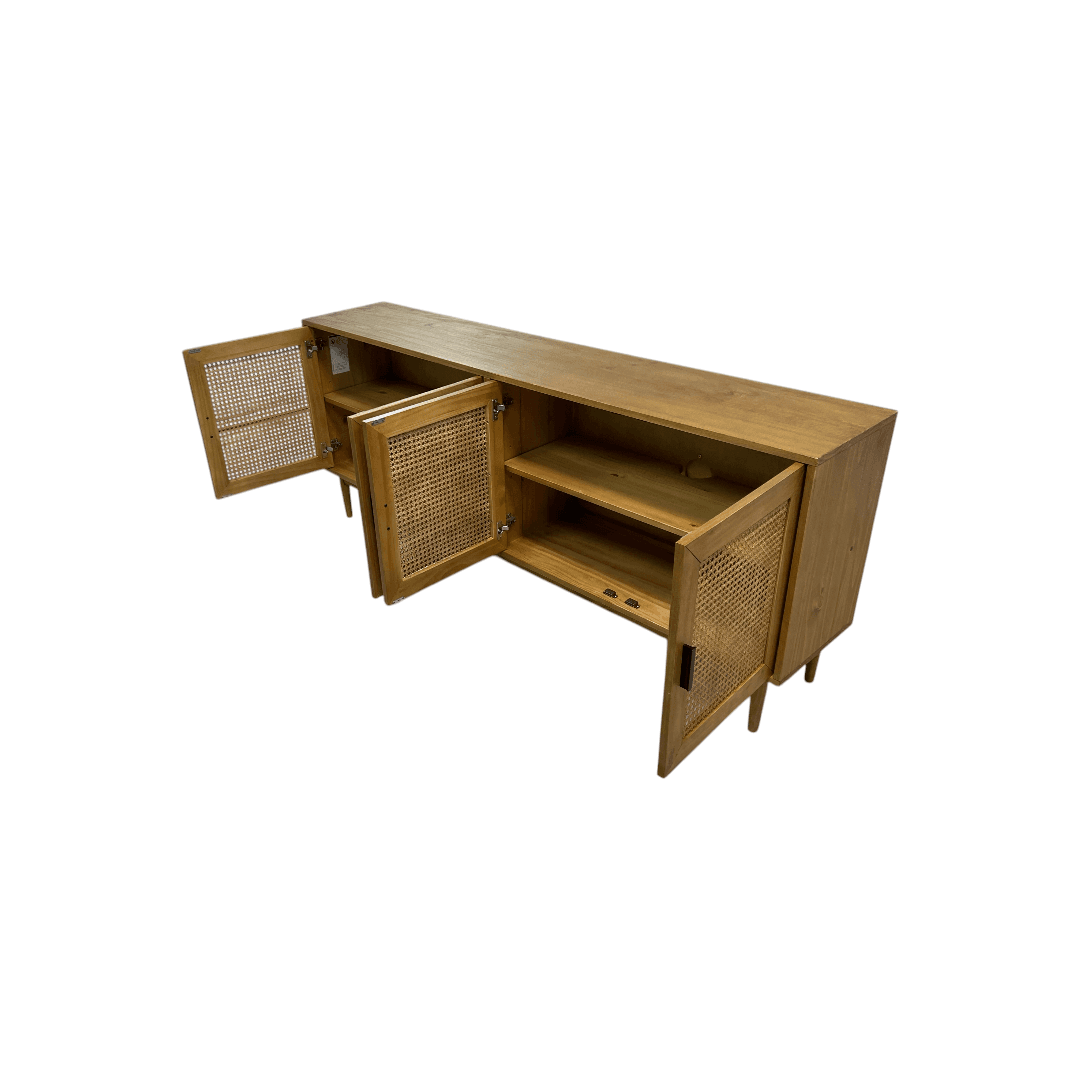 Classic Home Solid Wood 4 - Door Sideboard - Thumbnail 15