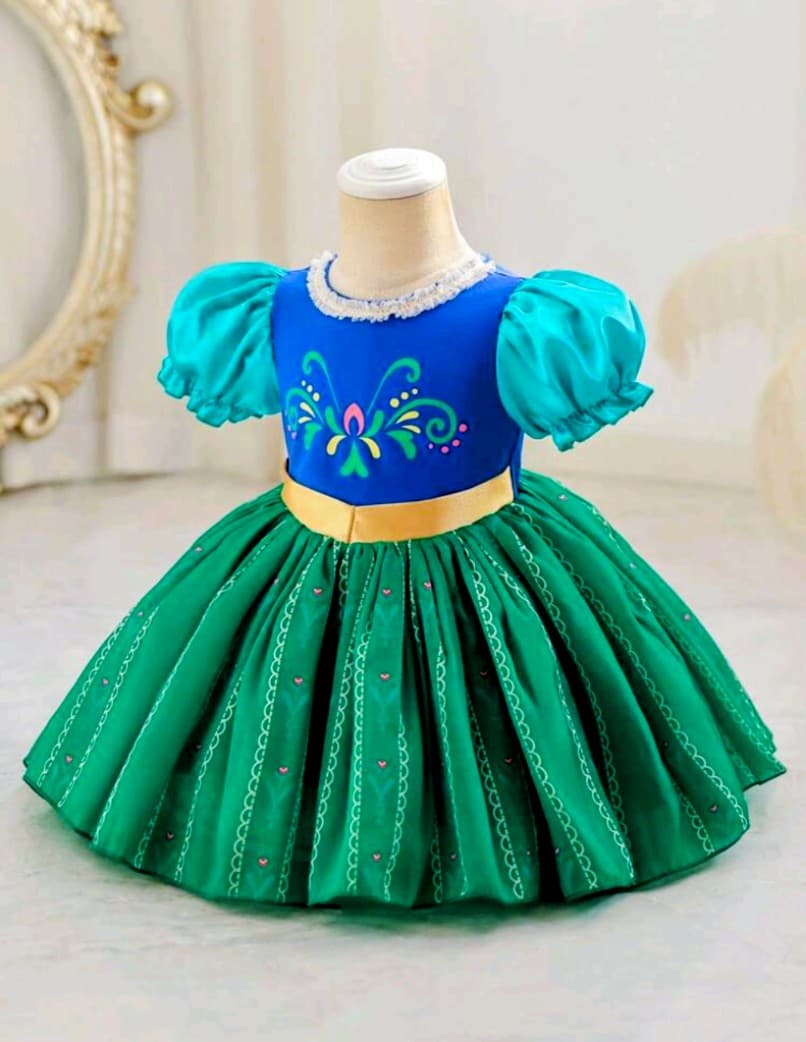 Green and Blue Princess Gown - Thumbnail 3