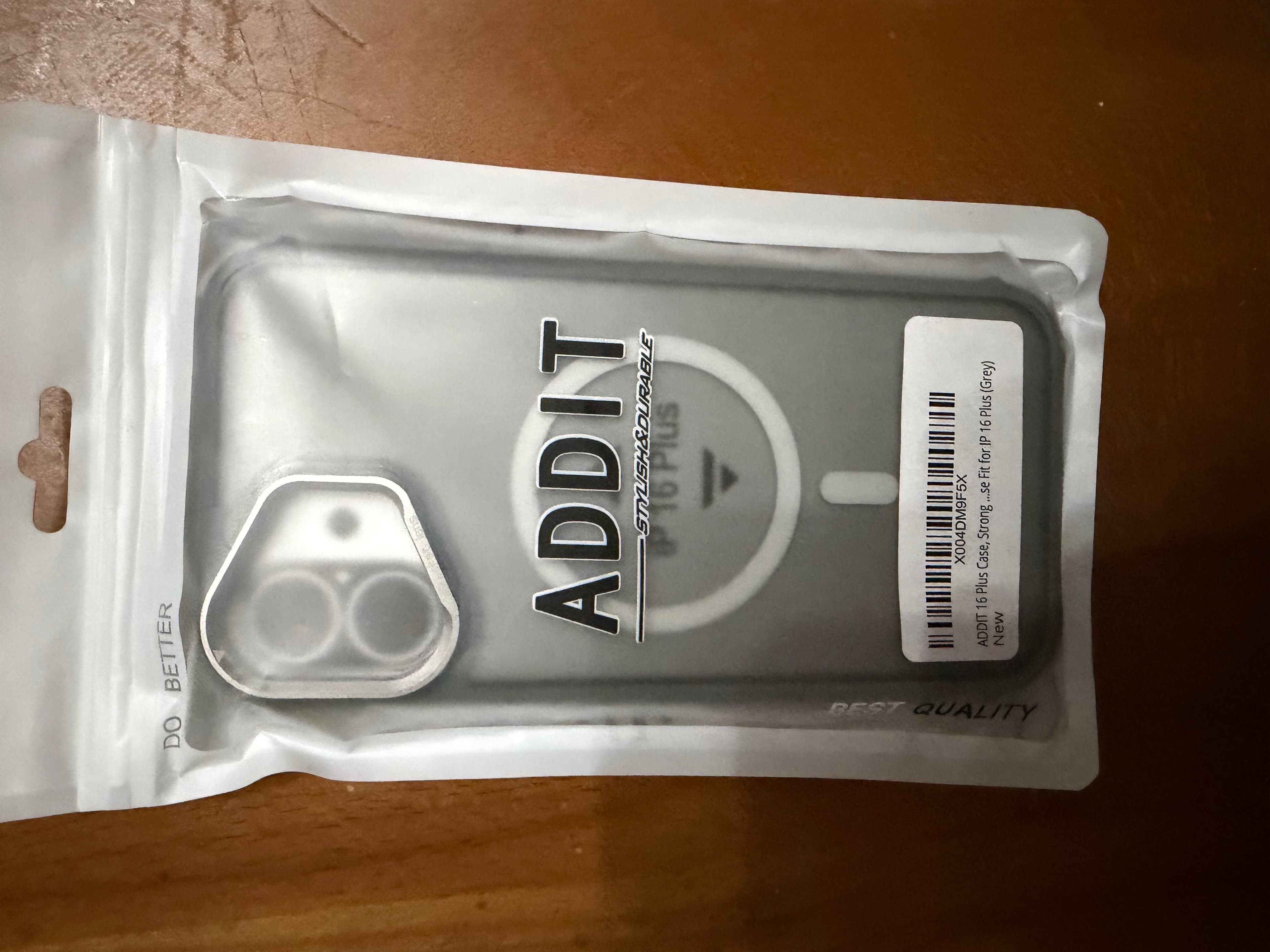 ADDIT ADT016 Flex Glass Strong Case for iPhone 16 Plus Grey - Image 1