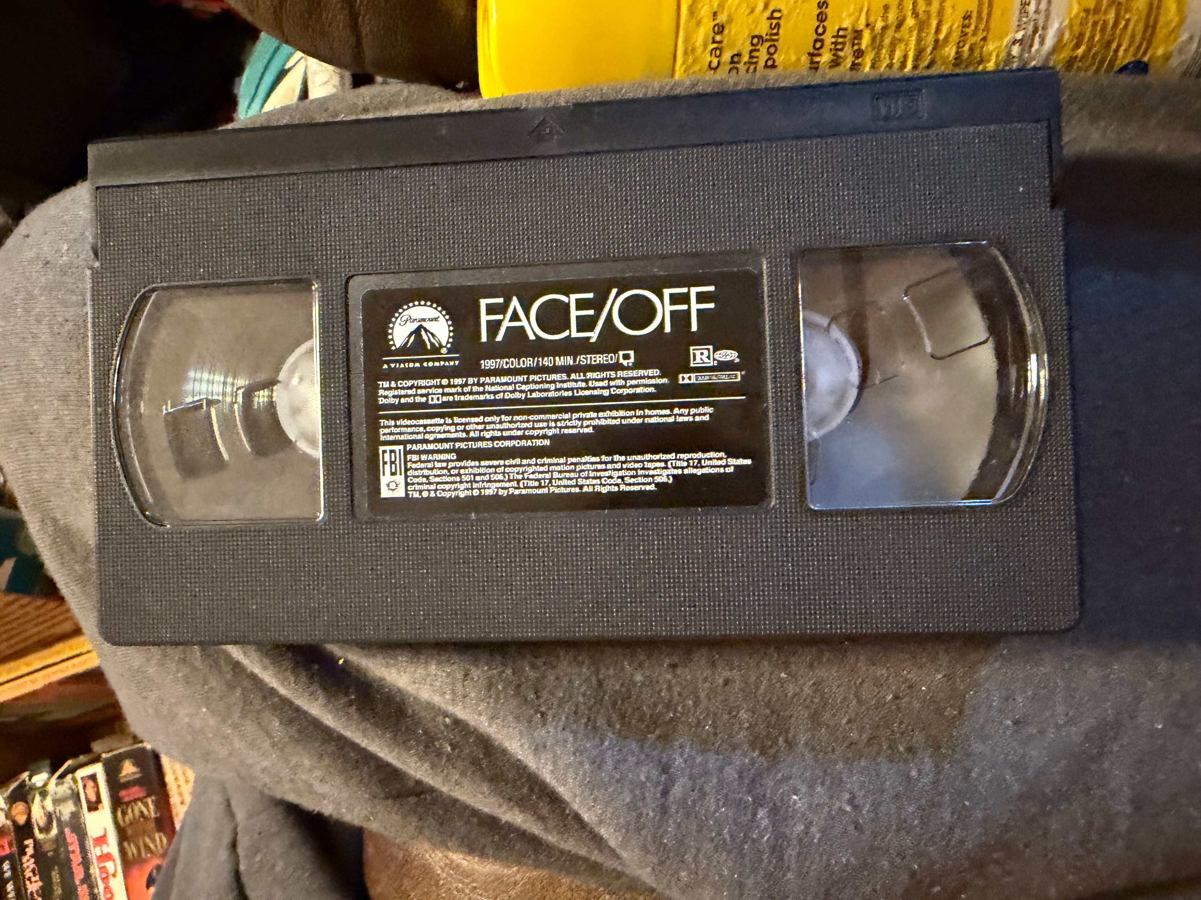 Face/Off VHS 1997 John Travolta Nicolas Cage Action Thriller - Thumbnail 3