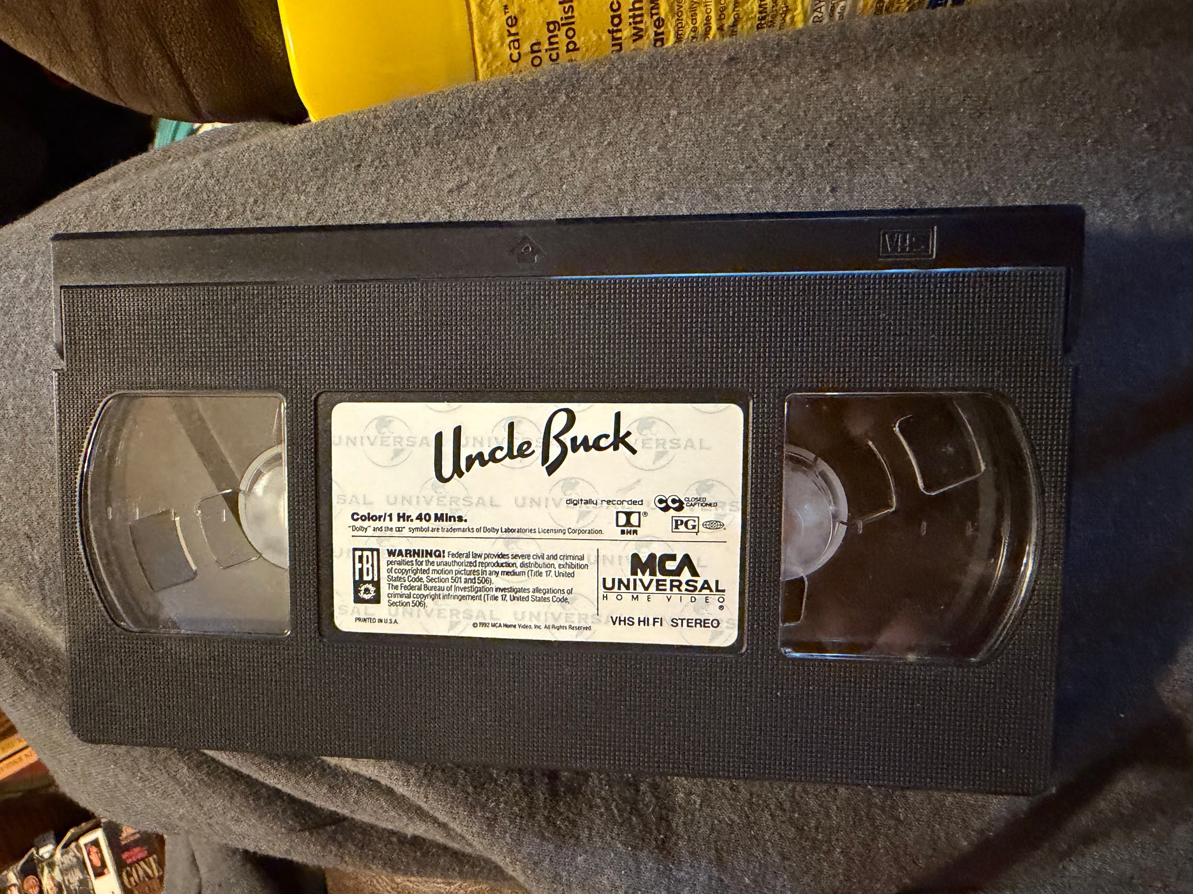 MCA Home Video Uncle Buck VHS 1989 Comedy Film John Candy - Thumbnail 3