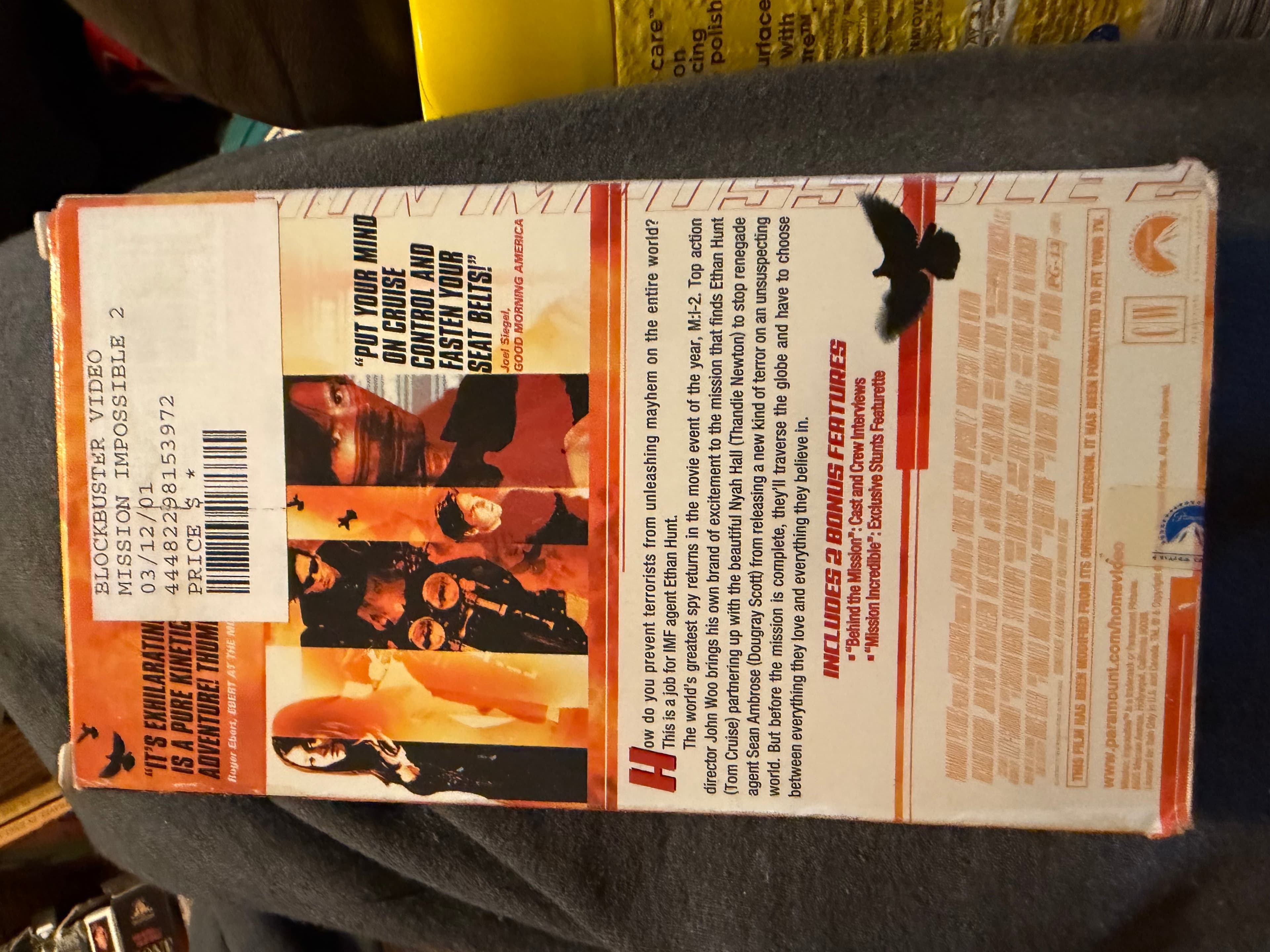 Mission Impossible 2 VHS Tom Cruise Action Thriller 2000 - Thumbnail 2