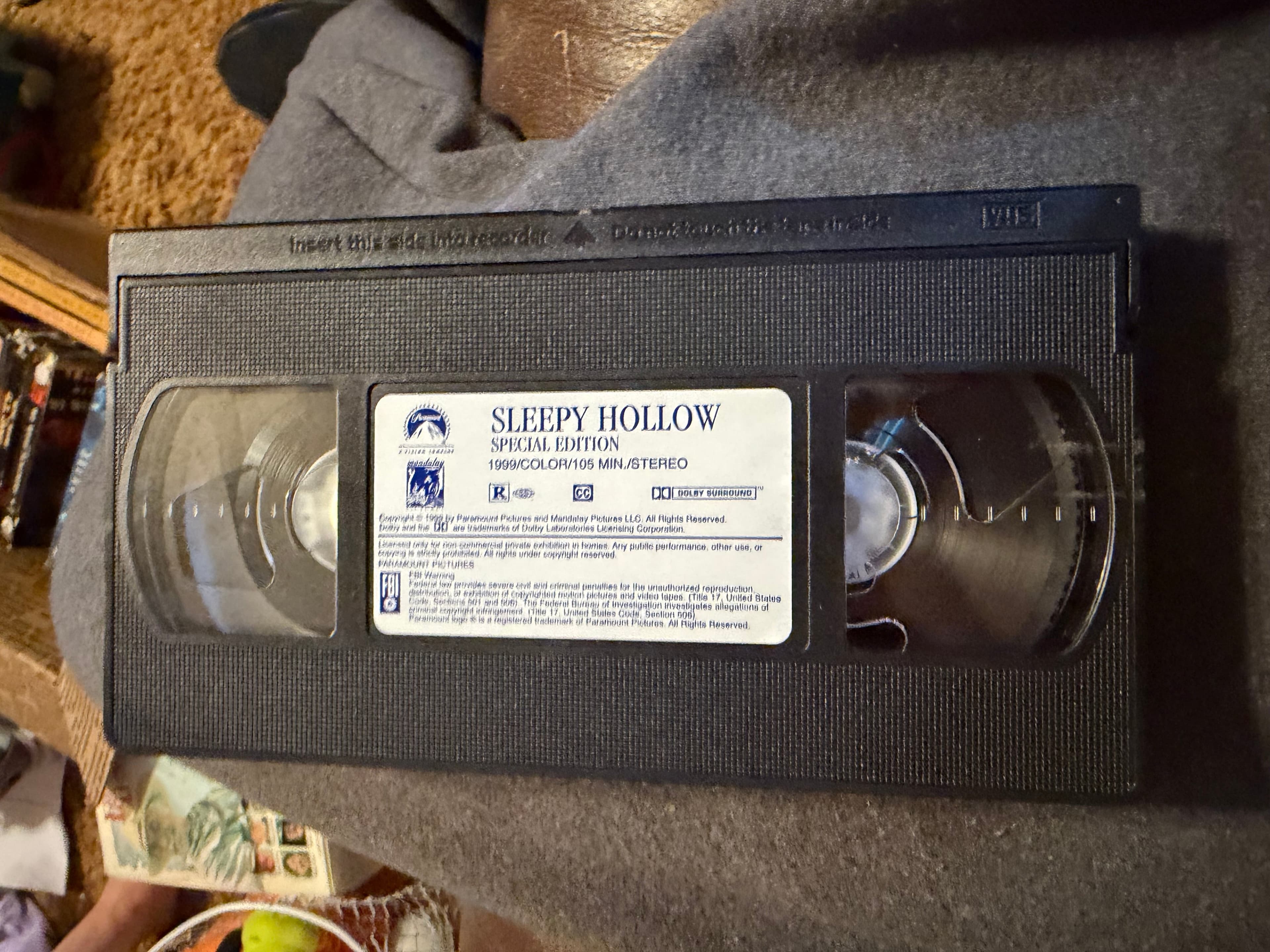 Paramount Sleepy Hollow Special Edition VHS 1999 Tim Burton Film - Thumbnail 3