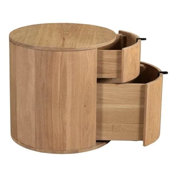 Pair (2) Moes Home Theo Two Drawer Nightstands FFE-1441 - Thumbnail 3