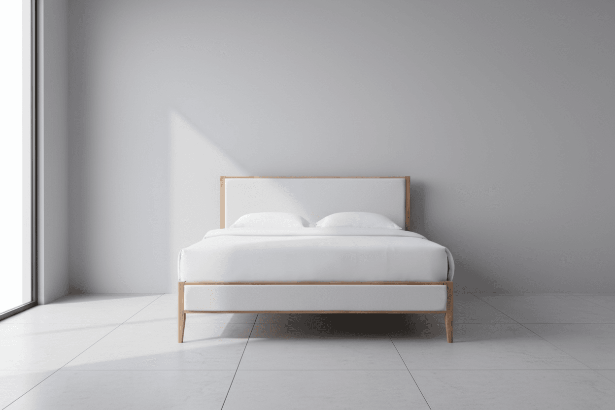 Safavieh Couture Giuliano Channel Tufted King Bed - Ivory / Natural FFE-1431 - Thumbnail 3