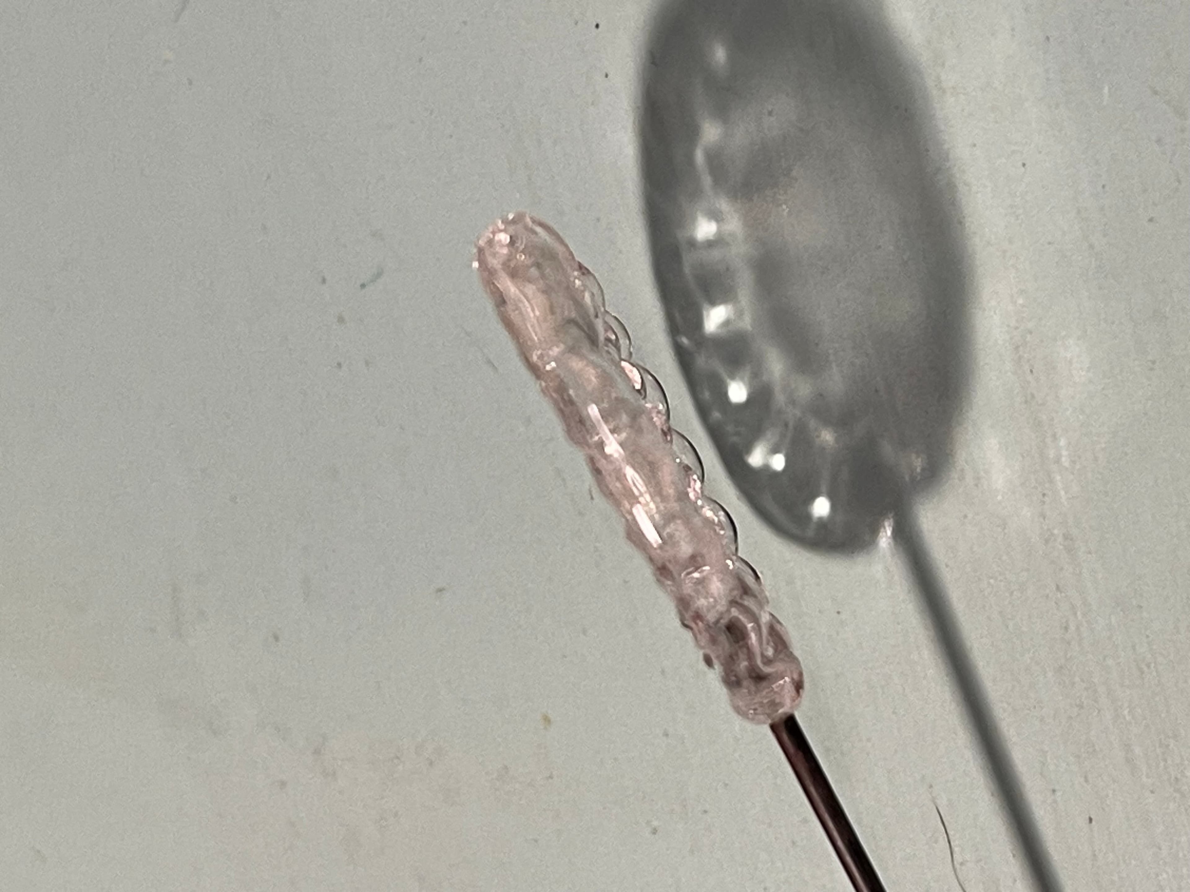 Antique Edwardian Pressed Glass Hat Pin - Thumbnail 6