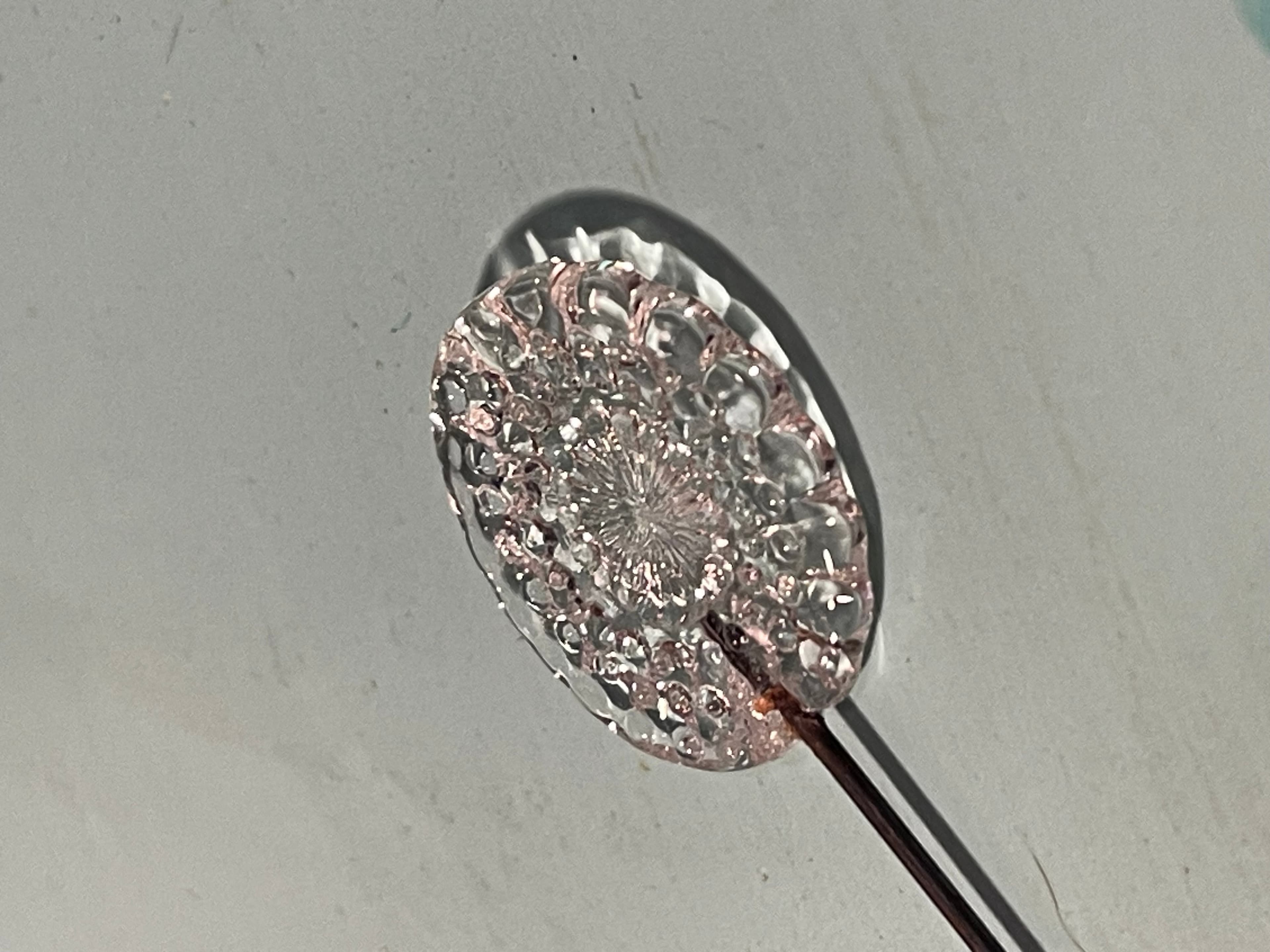 Antique Edwardian Pressed Glass Hat Pin - Thumbnail 5