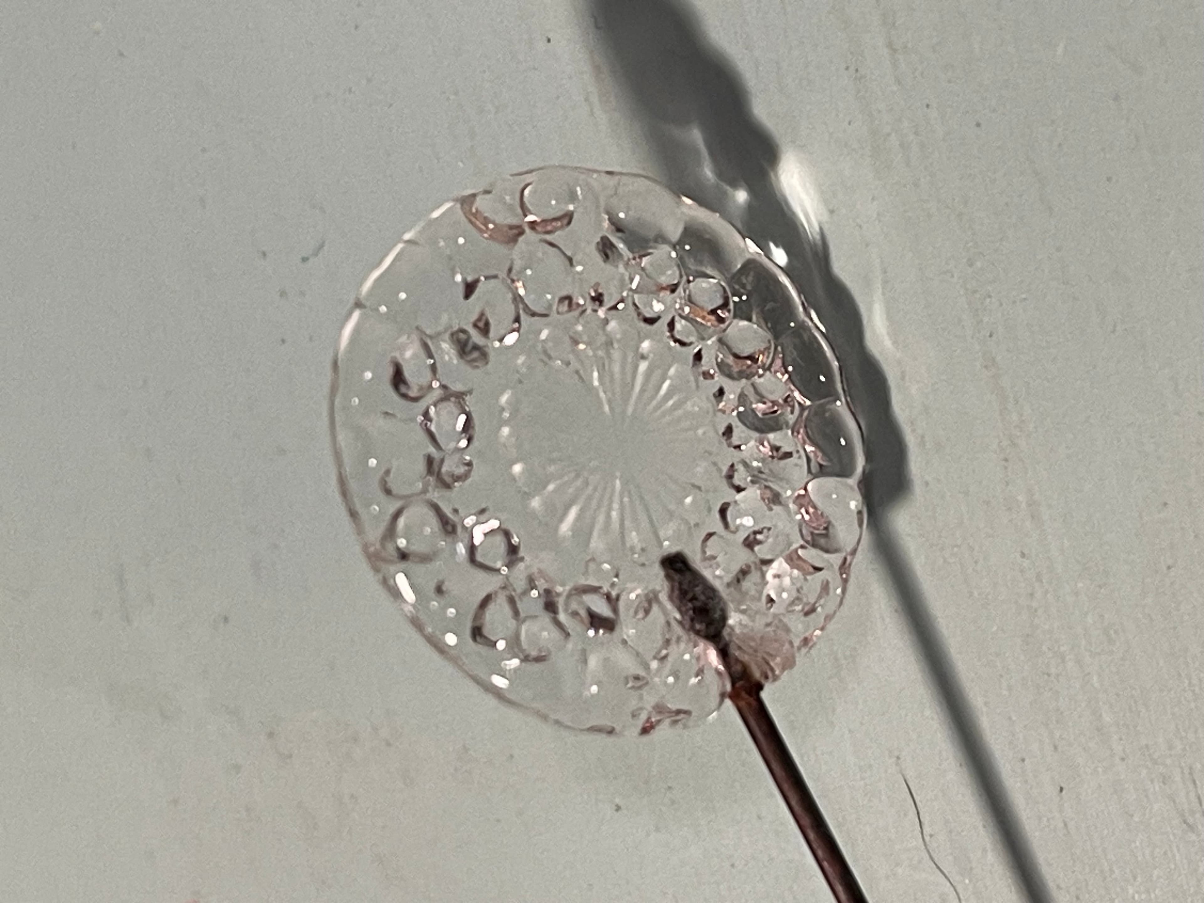 Antique Edwardian Pressed Glass Hat Pin - Thumbnail 7