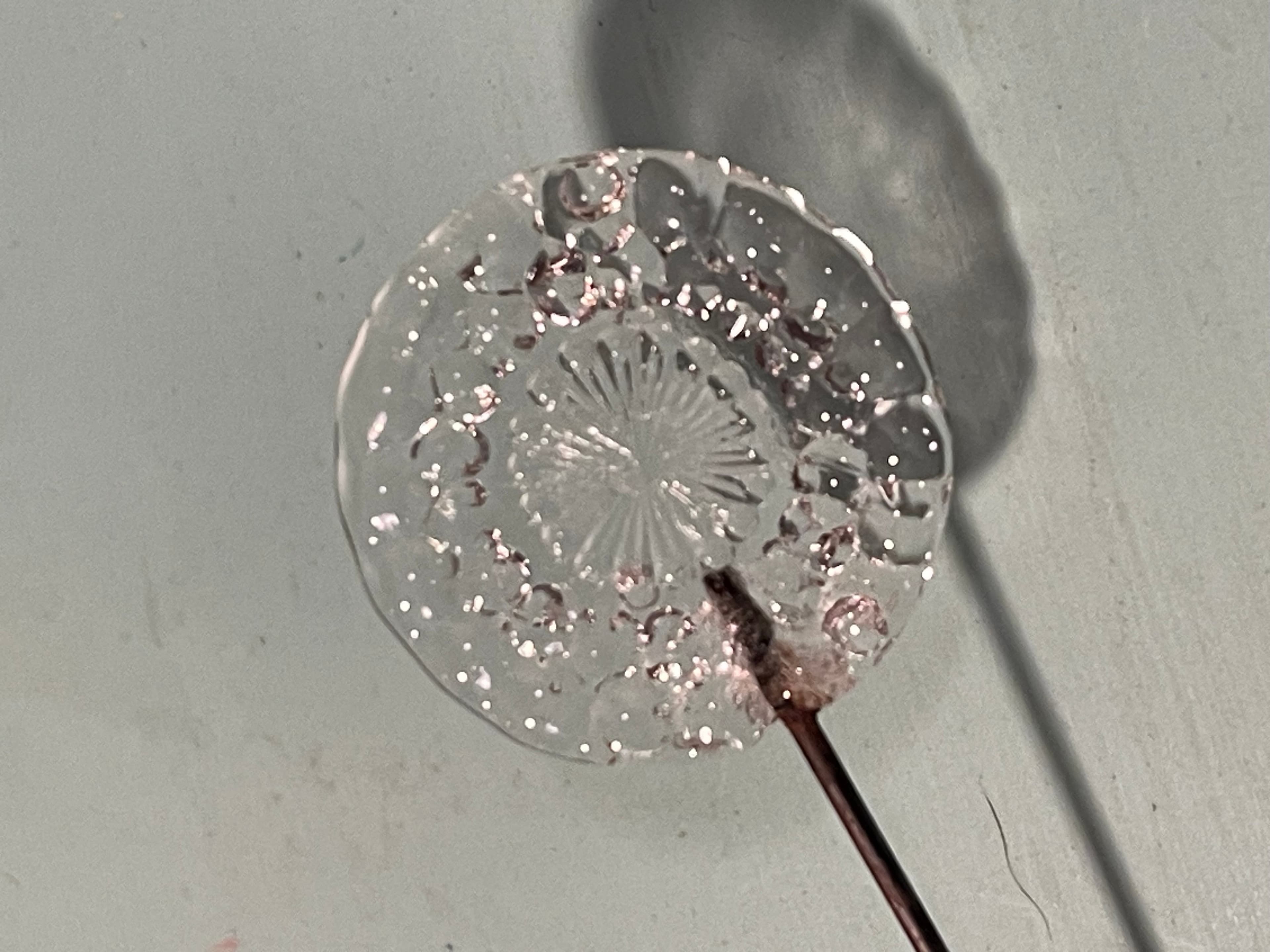 Antique Edwardian Pressed Glass Hat Pin - Thumbnail 8