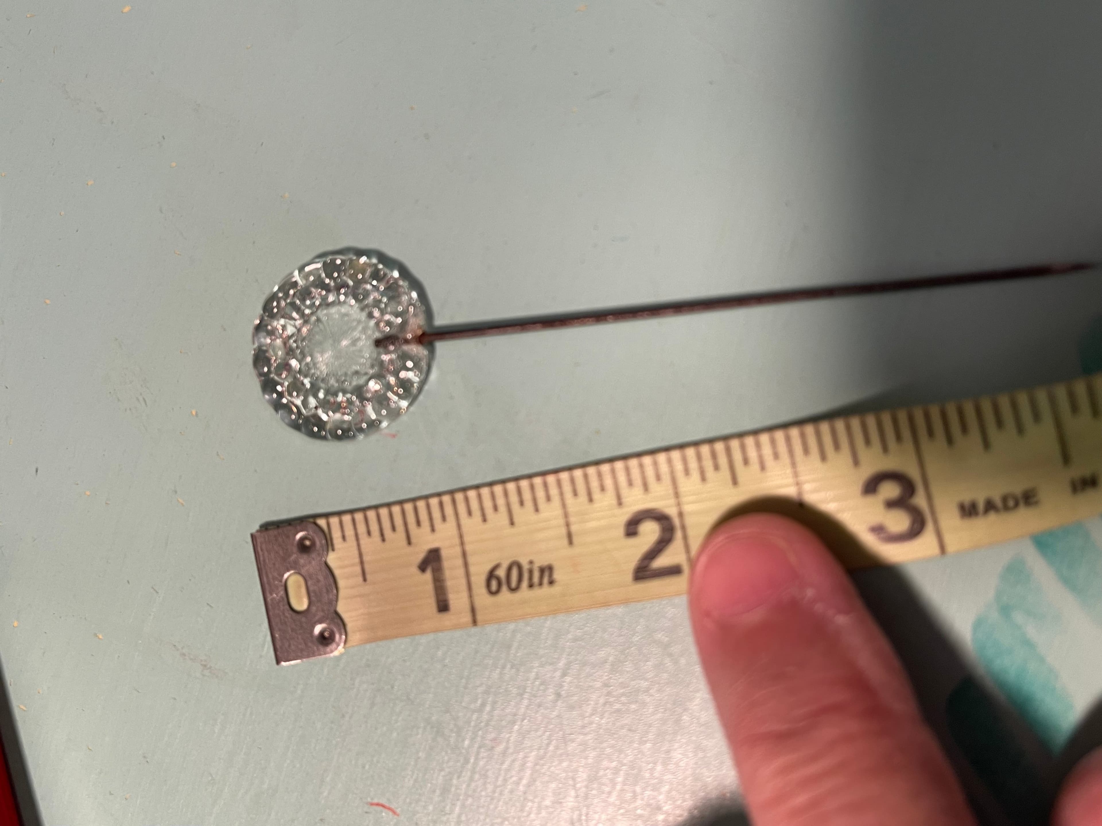 Antique Edwardian Pressed Glass Hat Pin - Thumbnail 10