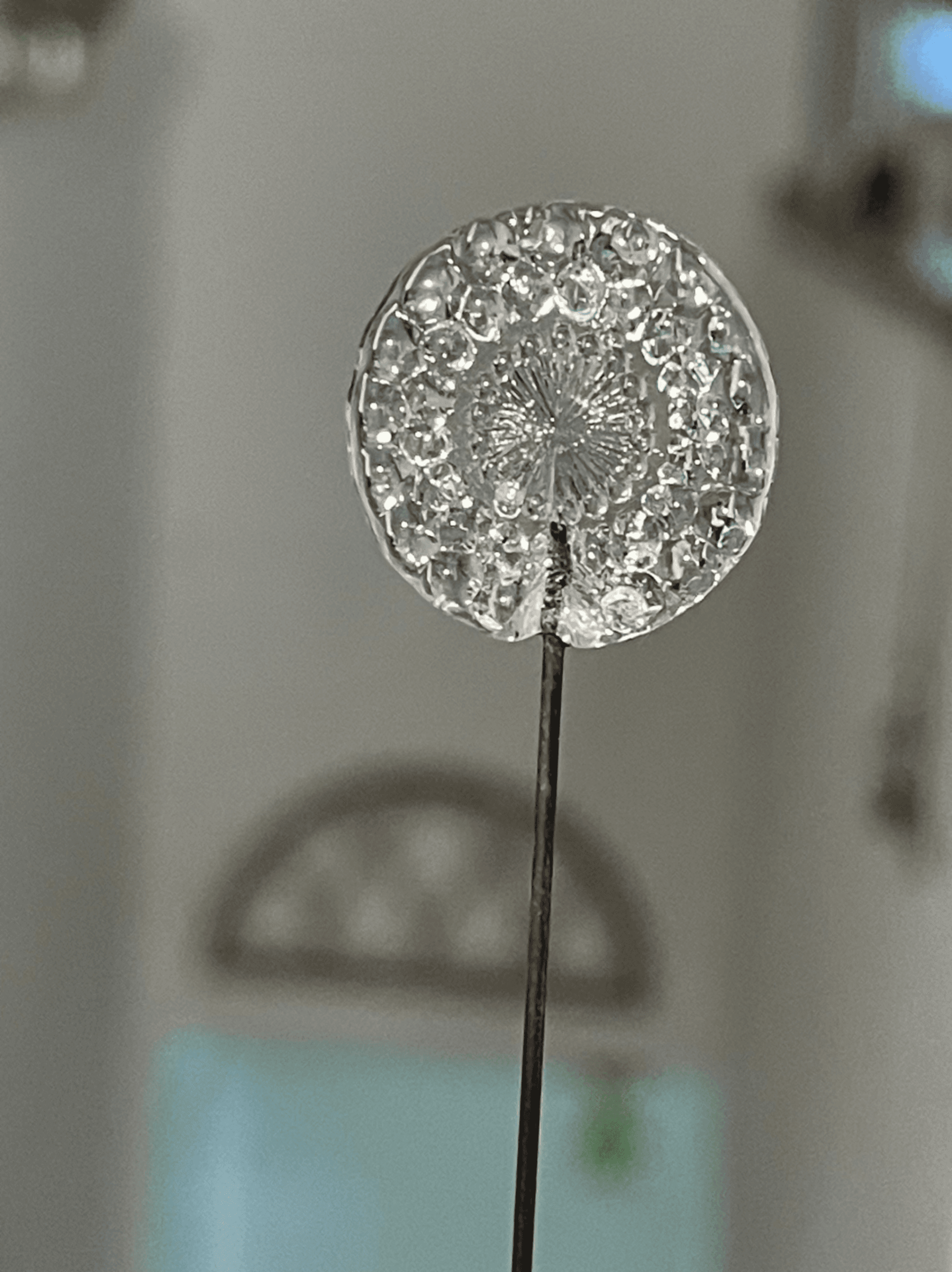 Antique Edwardian Pressed Glass Hat Pin - Image 1