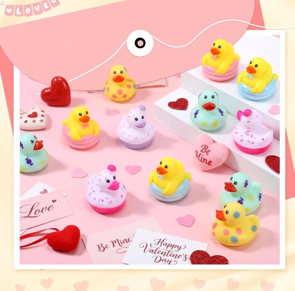 6pc Sweet Treats Rubber Duck Set, 2 Inch Candy & Cupcake Ducks, Cruise Ducks, Jeep Ducks, Dessert Theme Rubber Duck Party Favors - Thumbnail 7