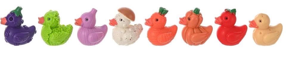 Set of 8 Vegetable Ducks – Mini Resin Garden Ducks (Cruise, Jeep) - Thumbnail 4