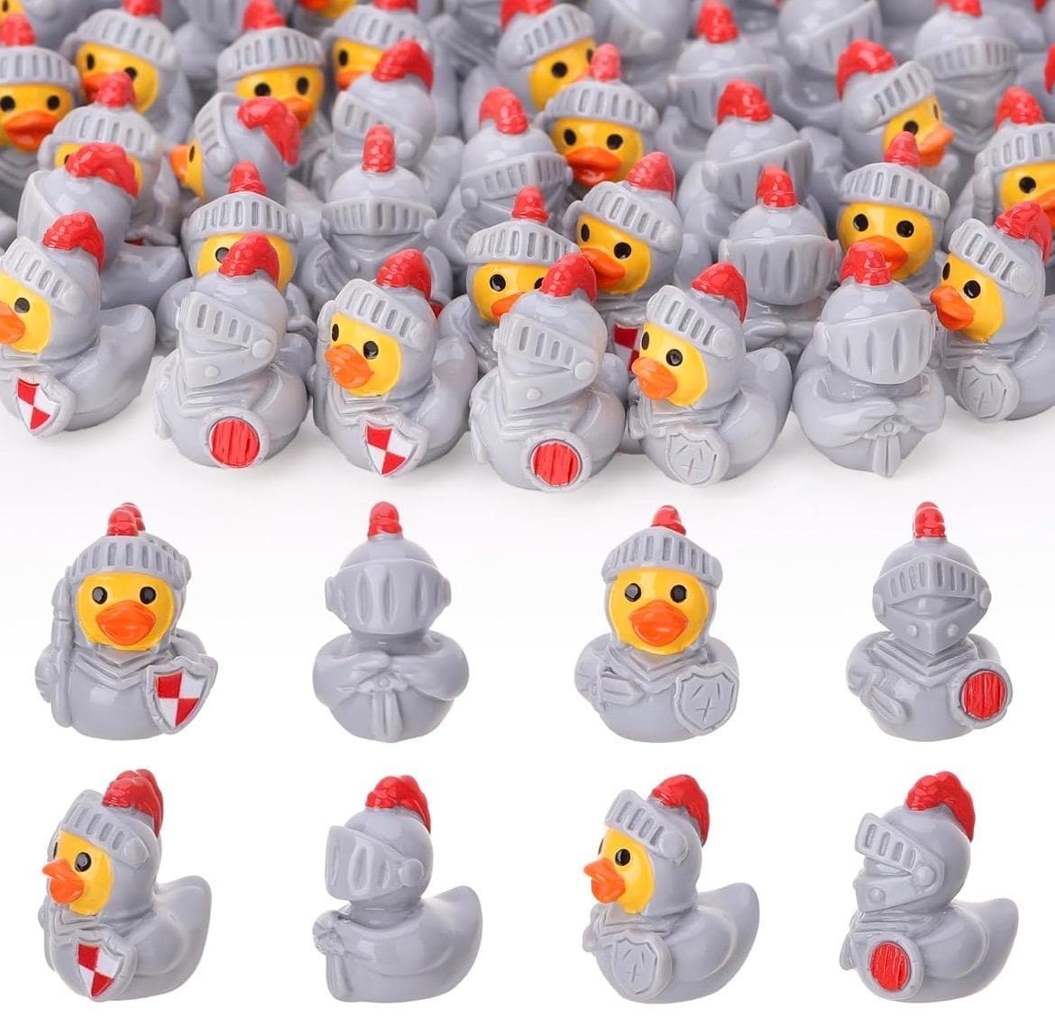 8pc Medieval Knight Mini Resin Ducks Set, Tiny Knight Duck Figures, Cruise Ducks, Jeep Ducks, Carnival Party Favors, Fantasy Duck Toys - Thumbnail 7