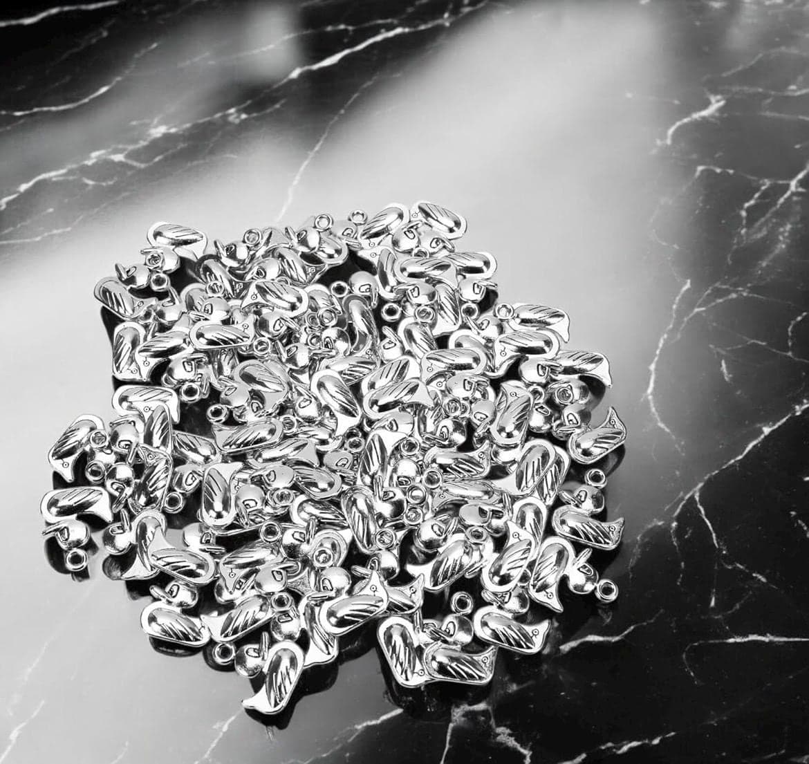 10 Pc Duck Charms for Jewelry Making, Antique Silver Duck Pendants, Mini Metal Duck Charms for Bracelets, Earrings, Necklaces, Keychains - Thumbnail 7