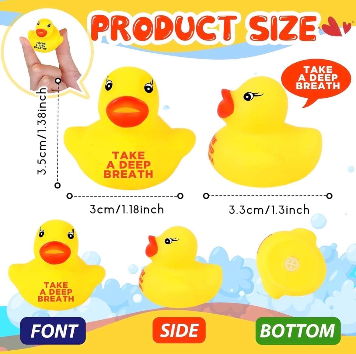 Set of 8 Inspirational Mini Rubber Ducks, Motivational Tiny Ducks, Positive Message Duck Party Favors, Cruise Ducks, Jeep Ducks, Desk Gifts - Thumbnail 2
