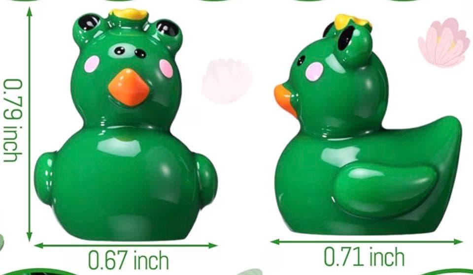Set of 5 Resin Frog Ducks, Miniature Fairy Garden Decor - Thumbnail 3