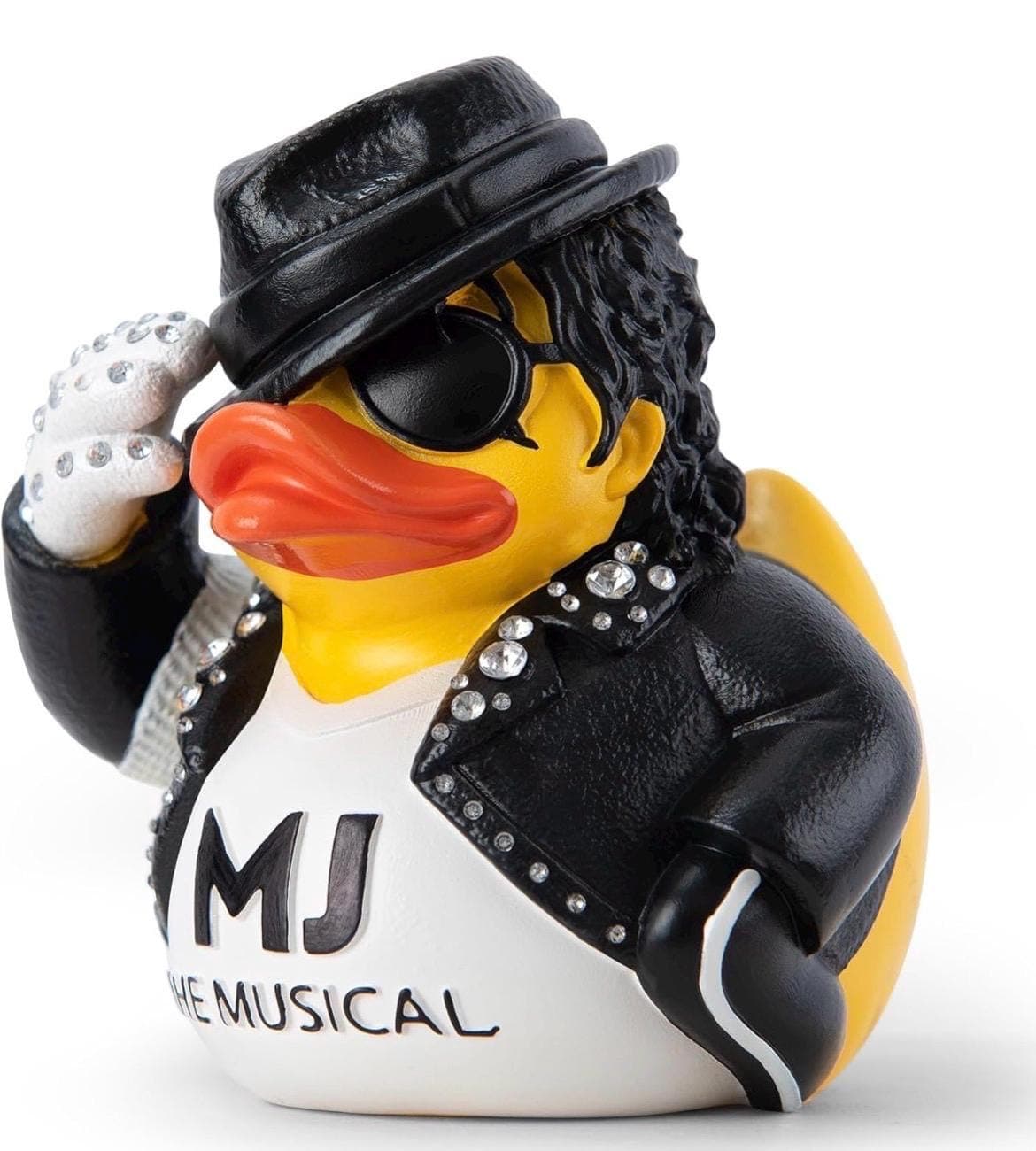Michael Jackson Themed Duck Figurine, Rhinestone Jacket, Collectible Decor - Image 1