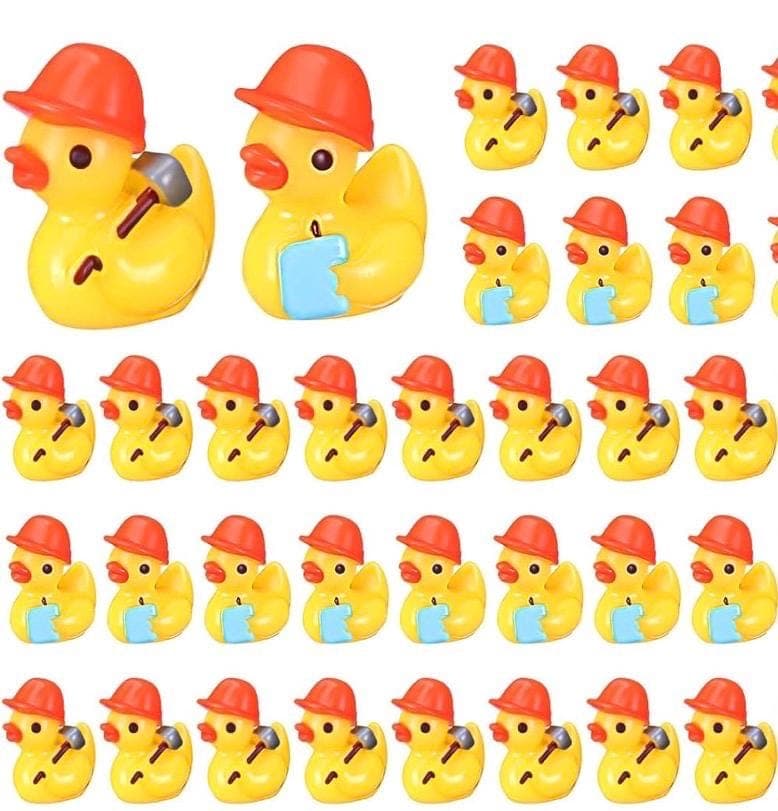 6pc Engineer Resin Ducks, Mini Construction Ducklings, Tool Clipboard Styles, Jeep Cruise Decor - Thumbnail 4