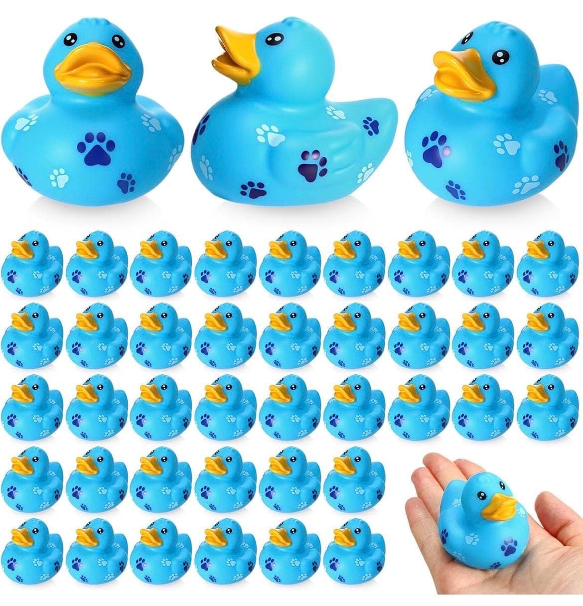 8 Pcs 2” Blue Dog Paw Rubber Ducks – 2 Inch Rubber Duck, Jeep & Cruise Ducks - Thumbnail 8