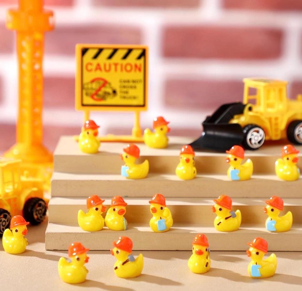 6pc Engineer Resin Ducks, Mini Construction Ducklings, Tool Clipboard Styles, Jeep Cruise Decor - Thumbnail 5