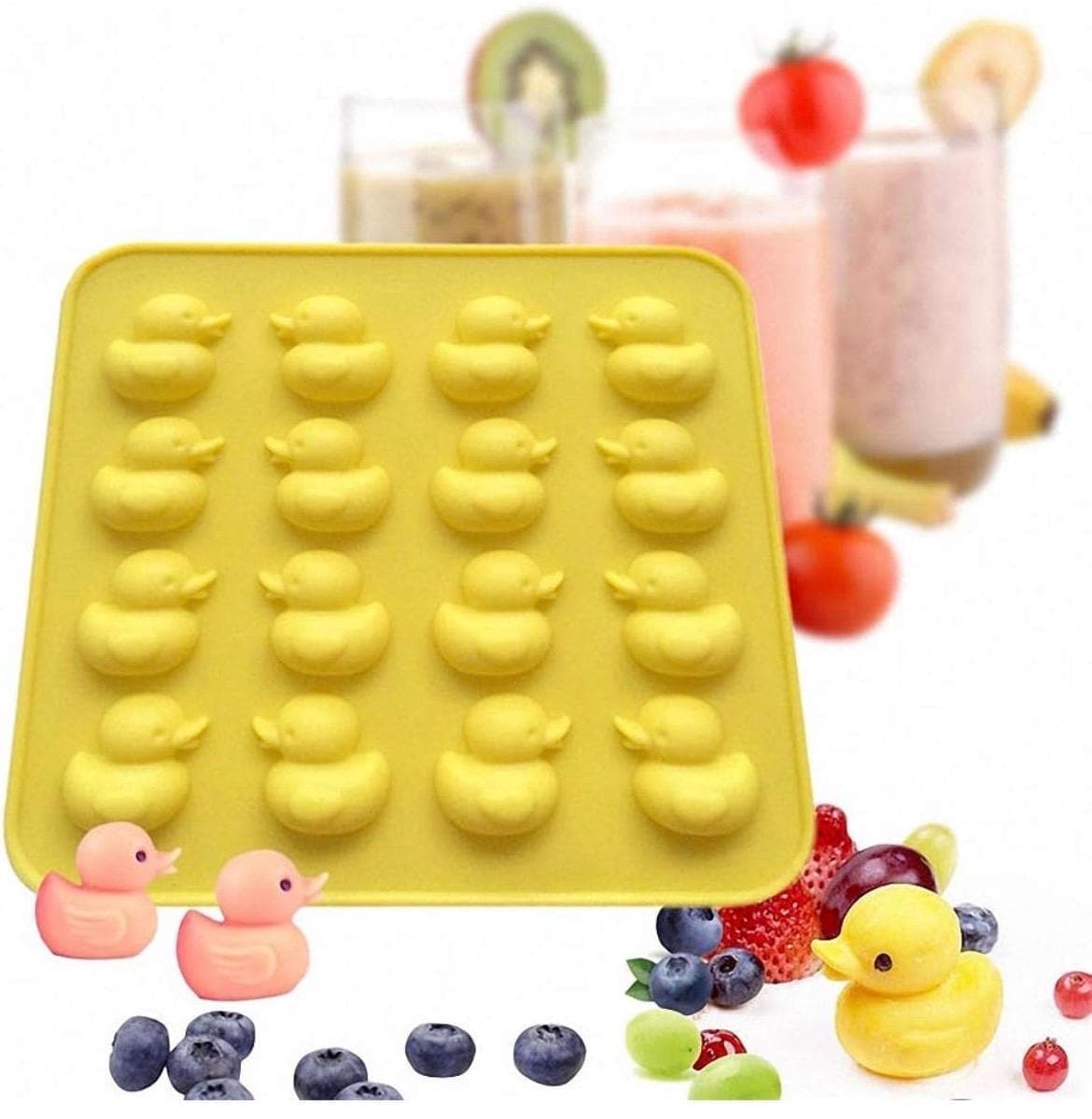 Mini Rubber Duck Silicone Mold | Candy, Chocolate, Fondant, Soap Tray - Thumbnail 3