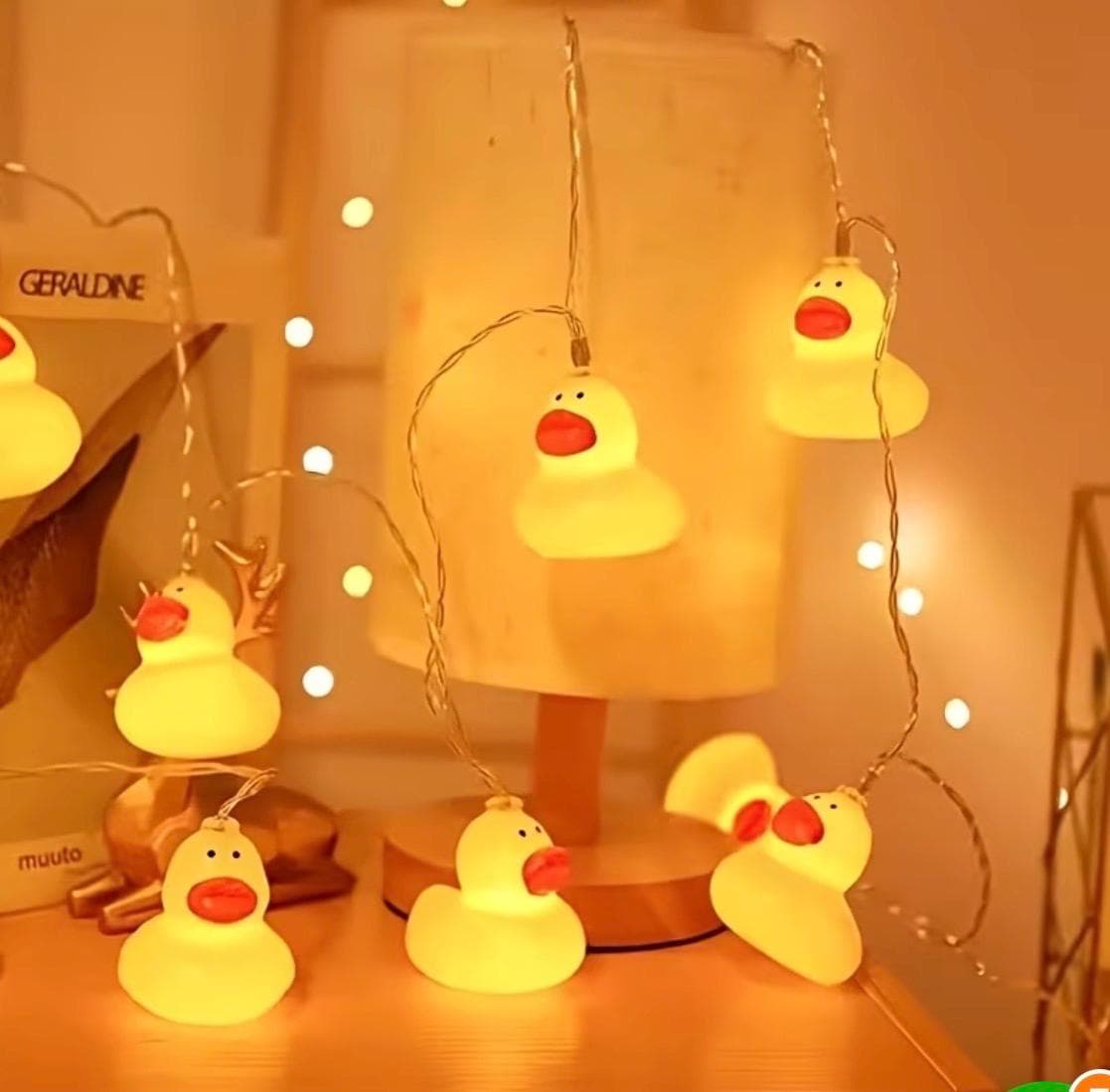 10 LED Yellow Duck String Lights Battery Operated Cruise Cabin Decor Jeep Duck Lights Easter Bedroom Party Decor No Plug - Thumbnail 12
