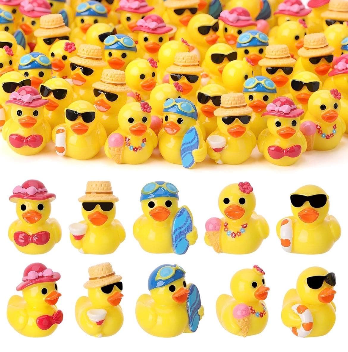Mini Resin Beach Ducks Set, Summer Party Favors, Cruise Jeep Ducking Collectibles - Thumbnail 3