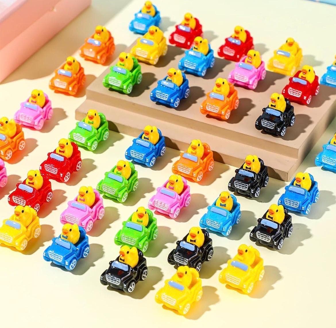 Mini Resin Ducks in Jeeps – 2 Piece Color Pair Set – Jeep Ducks with Matching Bow Ties – Tiny Resin Duck Cars – Cruise Ducks – Cake Toppers - Thumbnail 8