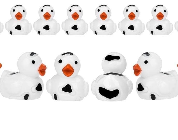 10pcs Cow Print Mini Ducks – Black and White Resin Cow Ducks – Tiny Duck Set – Jeep Ducking, Cruise Hide & Seek, Cake Decor, Party Favors - Thumbnail 3