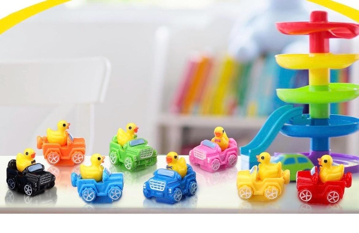 Mini Resin Ducks in Jeeps – 2 Piece Color Pair Set – Jeep Ducks with Matching Bow Ties – Tiny Resin Duck Cars – Cruise Ducks – Cake Toppers - Thumbnail 7